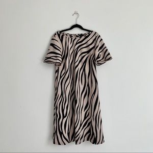 Zebra Print Short Sleeve Dress